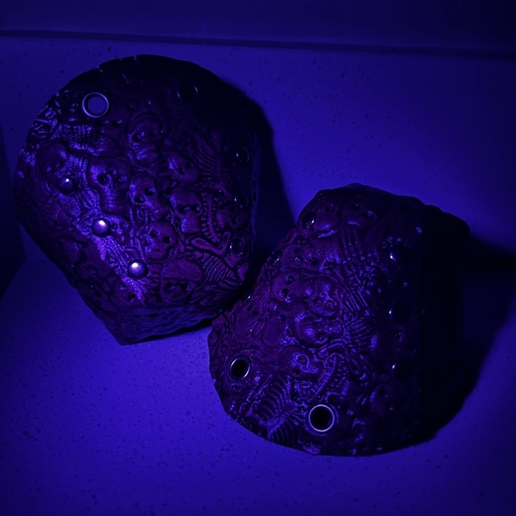 Purple Skeleton Leather Toe Guards for Roller Skates Toe Caps - Picture 11 of 12